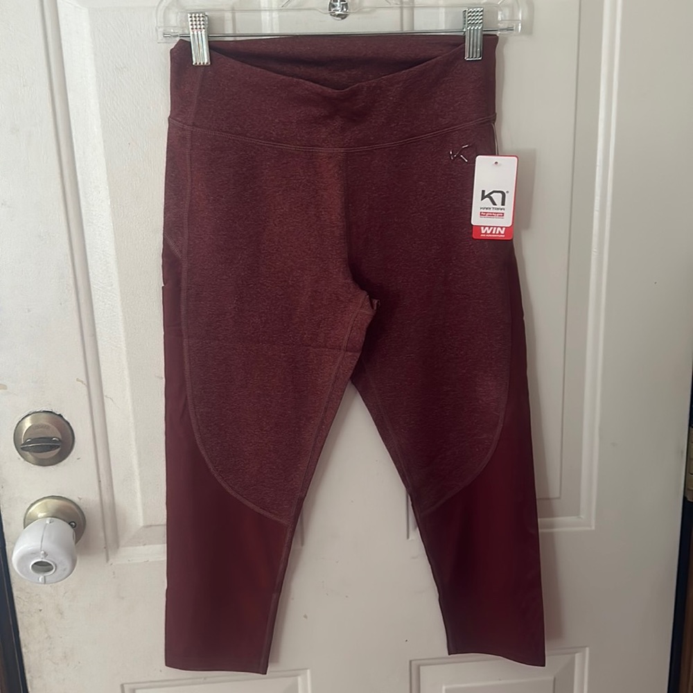KARI TRAA ISABELLE CAPRI PANTS: PORT: NWT: SZ M